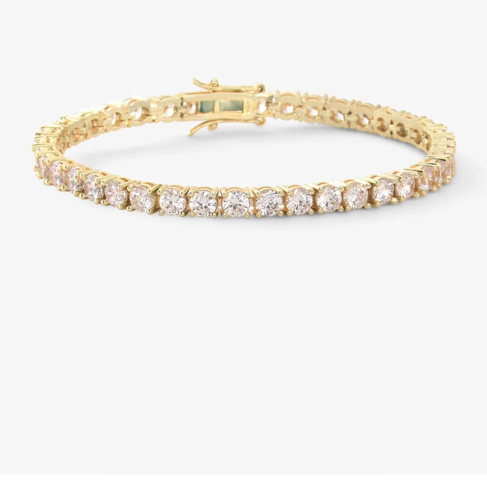 Grand Heiress Tennis Bracelet Gold|White Diamondettes